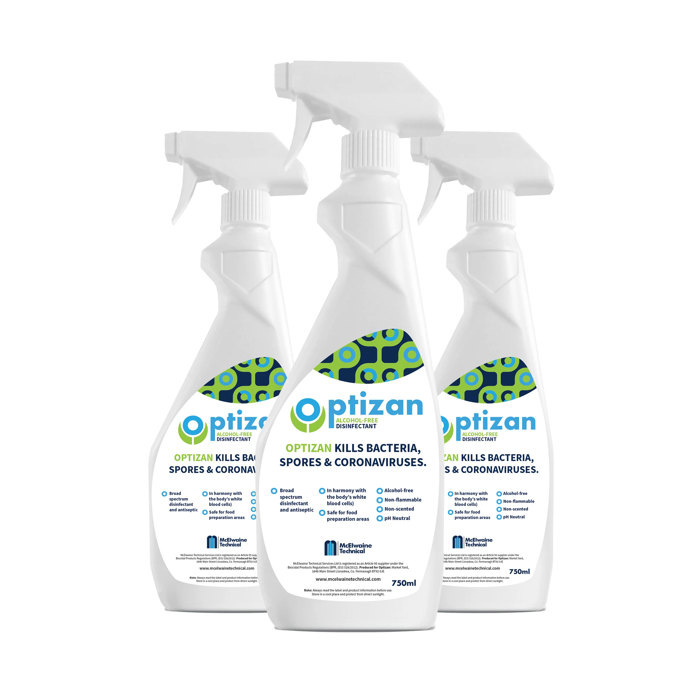 Optizan - HOCL Disinfectant - 3 x 750ml